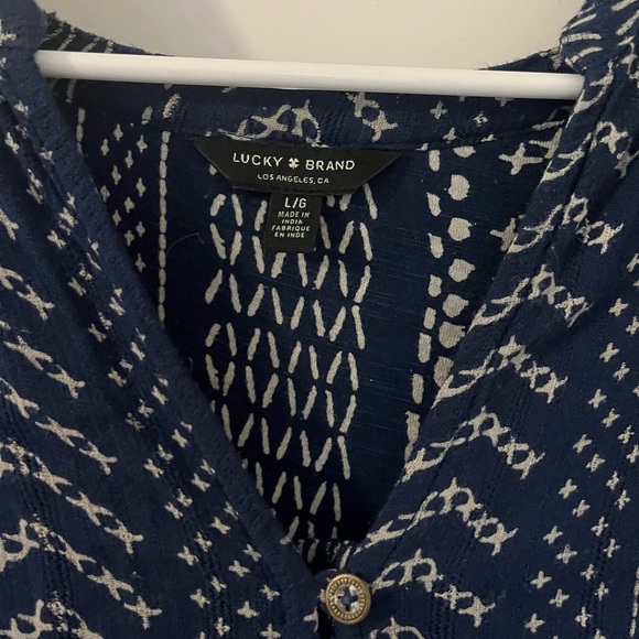 Beautiful bohemian lucky brand printed blouse - Picture 3 of 4